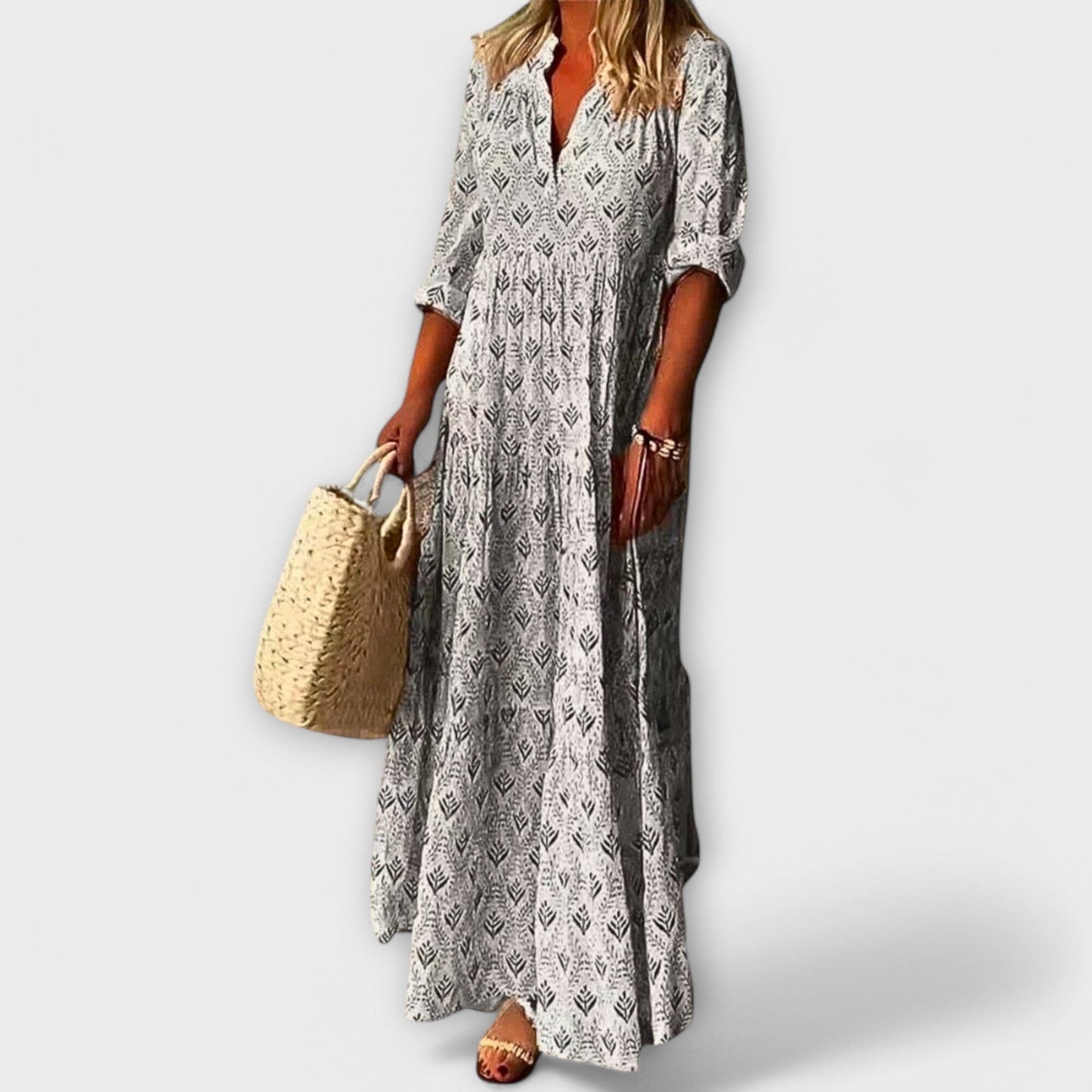 Sera – Elegante y cómoda vestido largo de primavera