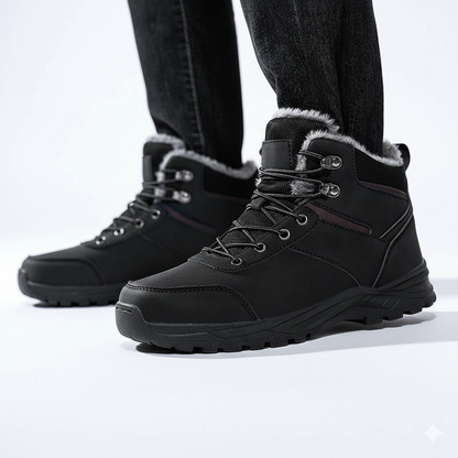 Angelo Bottes d’Hiver Homme – Doublure Fausse Fourrure Chaude & Semelle Antidérapante