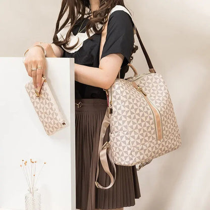 Stylish Convertible Backpack with Clutch - TARHUS