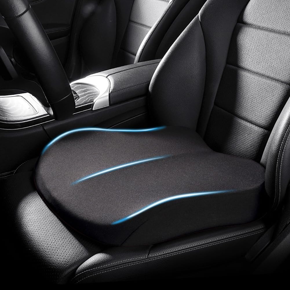 Sitzerhöhung Auto Sitzkissen | Memory Foam Sitzkissen | Ergonomisches Sitzkissen fürs Fahren | FahrKomfort