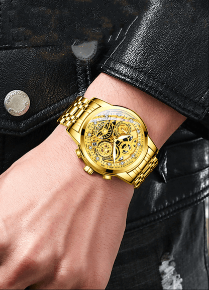Skeleton Men's Watch - Eclipse-Silver-Nora Luxe