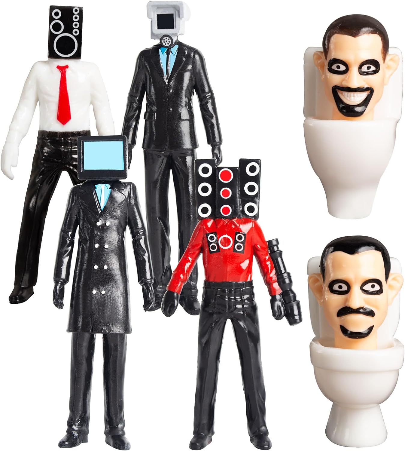 Skibidi Toilet Action Figures - Set of 6