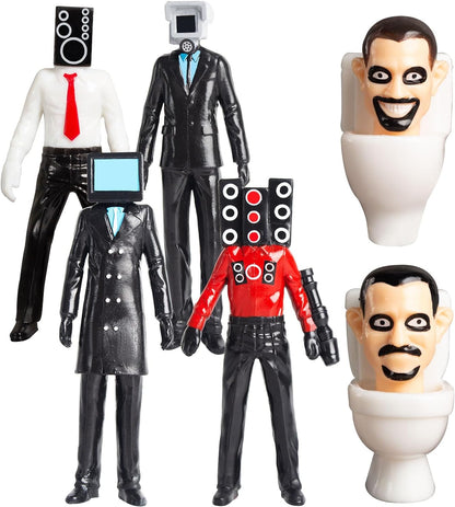 Skibidi Toilet Action Figures - Set of 6