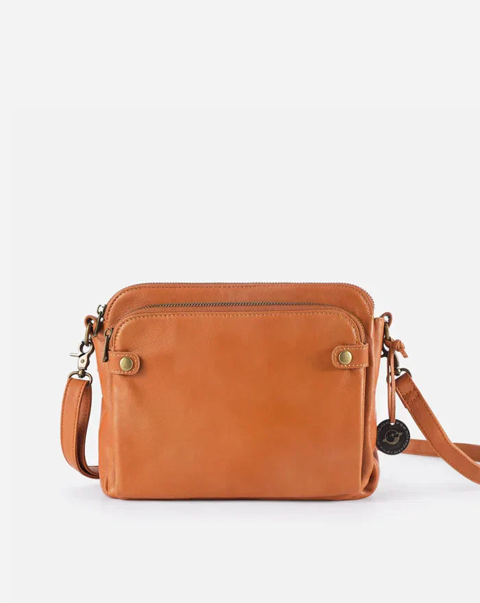 Skórzana torba na ramię - PremierSatchel-Brązowy-Trend Polska
