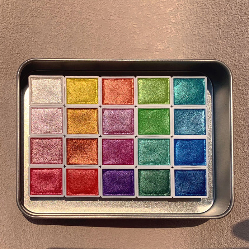 AcrylicPalet™ | Sparkling colours that bring watercolours to life (20 colours)