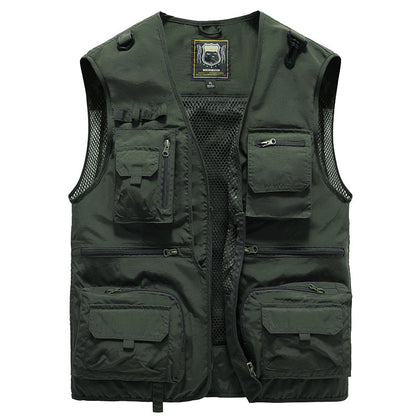Gilet Estivo Multitasche Leggero da Uomo - Giacca Senza Maniche Traspirante