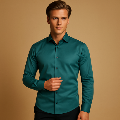 Chemise stretch pour homme – Coupe slim, élégance moderne et confort optimal
