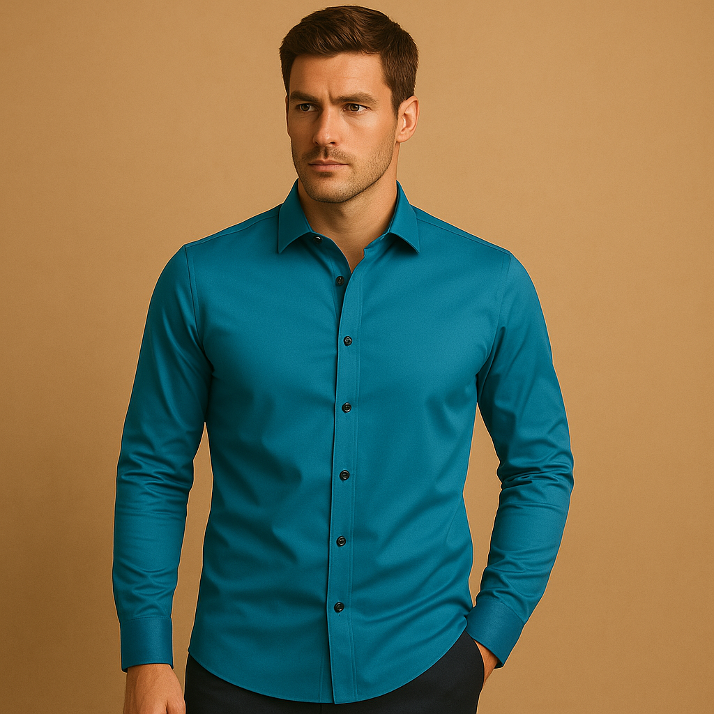 Chemise stretch pour homme – Coupe slim, élégance moderne et confort optimal