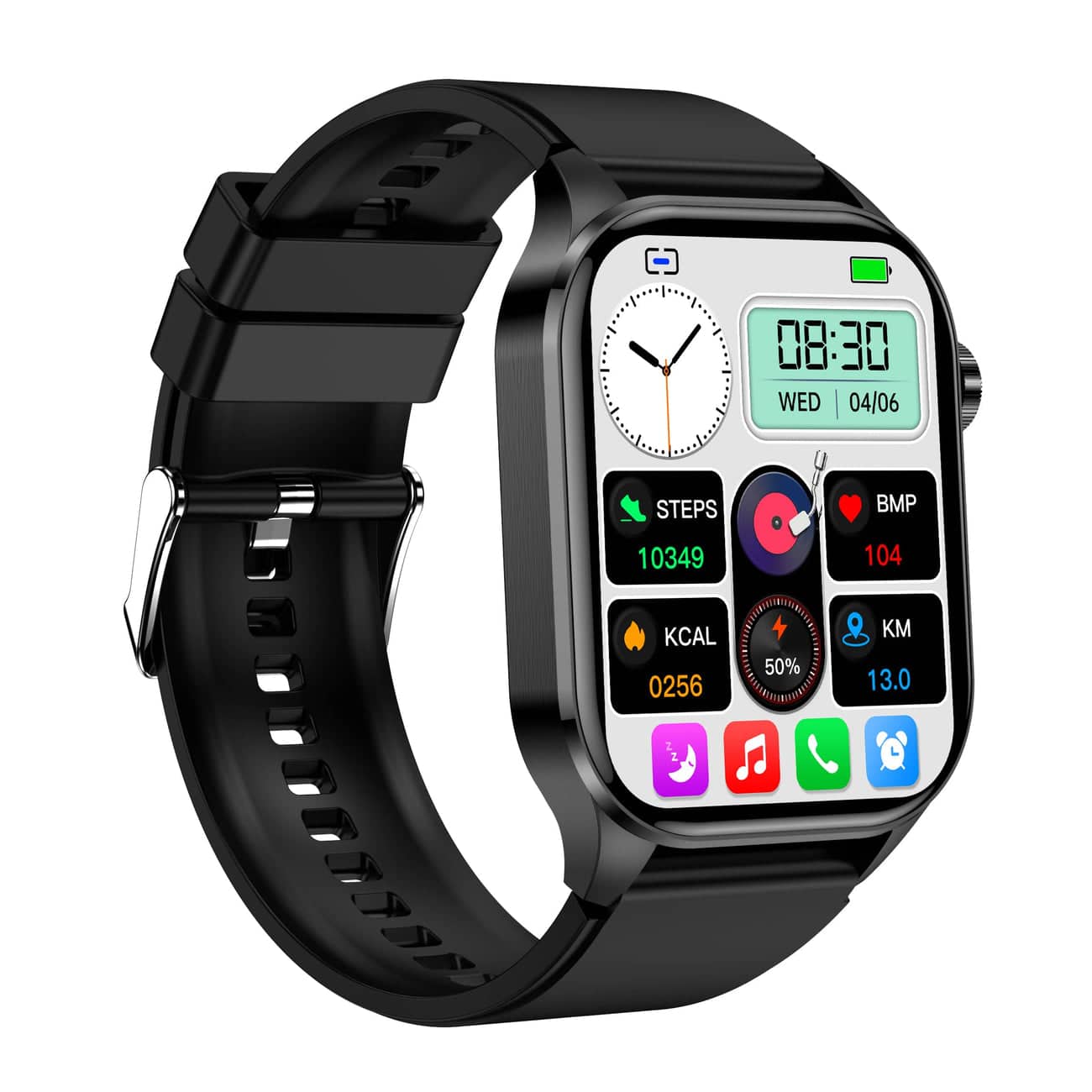 Smartwatch with ECG, Blood Sugar, and Blood Pressure Monitoring – HealthSync-Blue-State of Style