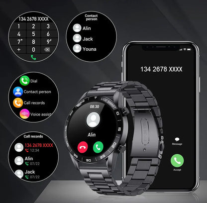 ChronoVivant - Luxuriöse Smartwatch für Herren | Multisport-Modus | Gesundheitsüberwachung