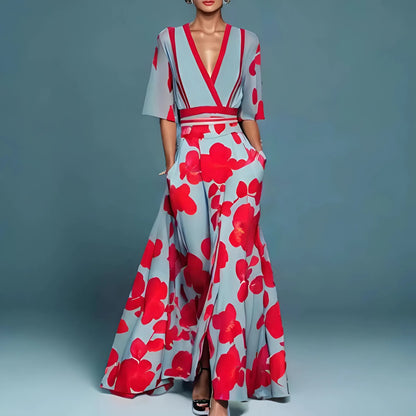Rosella | Abito Maxi Elegante con Scollo Profondo