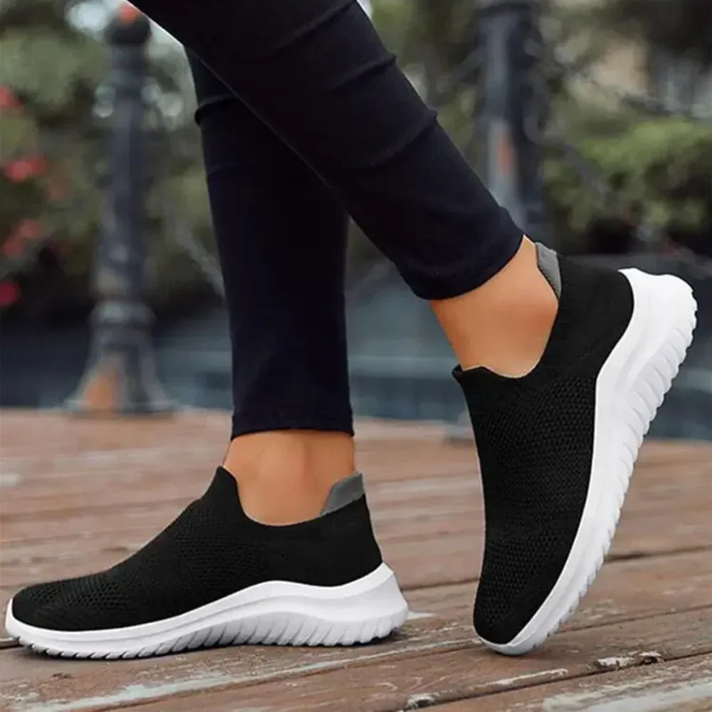 Sneakers ortopedyczne na wsiadanie | Ostateczny komfort | Stylowe i wspierające-35-Czarny-Trend Polska