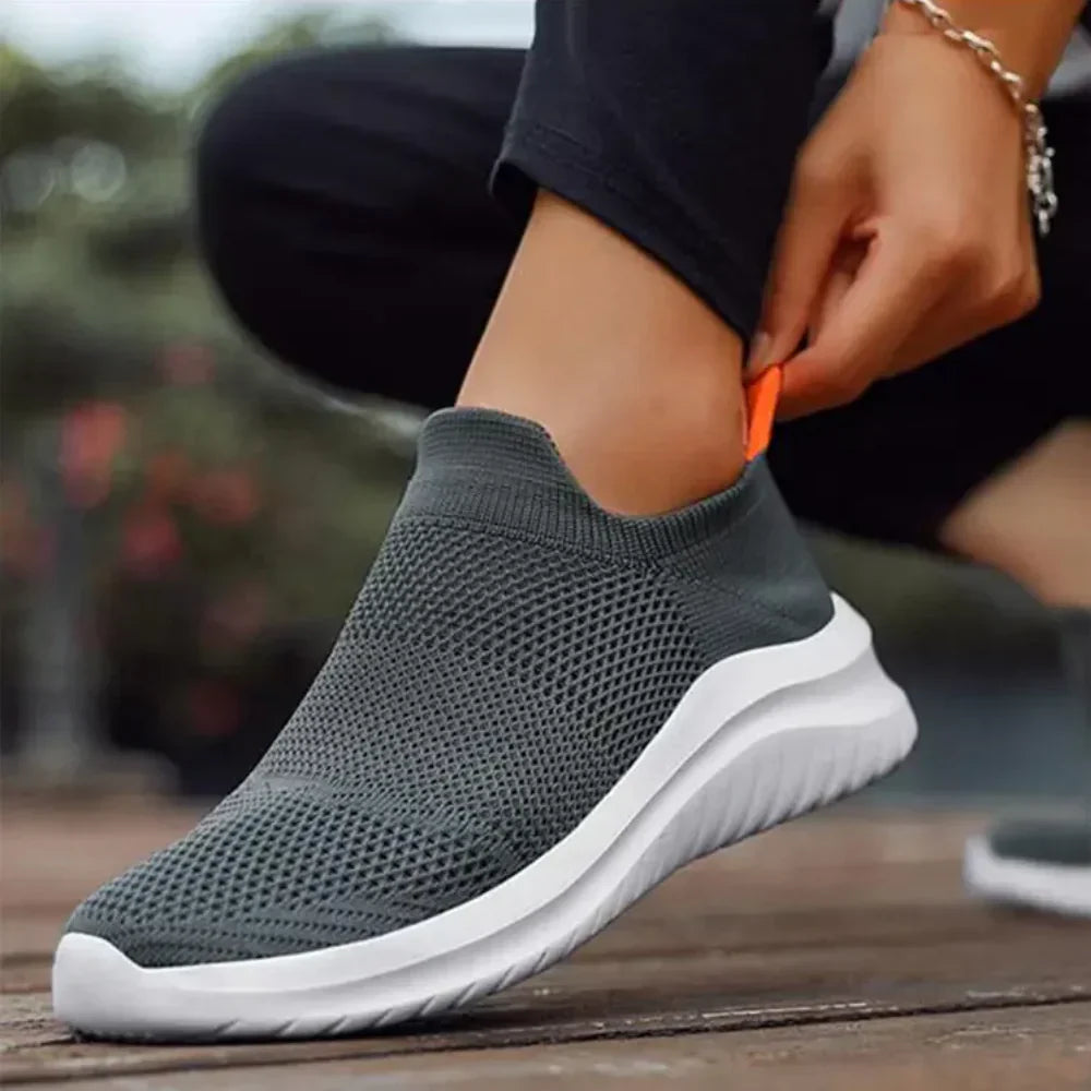 Sneakers ortopedyczne na wsiadanie | Ostateczny komfort | Stylowe i wspierające-35-Szary-Trend Polska