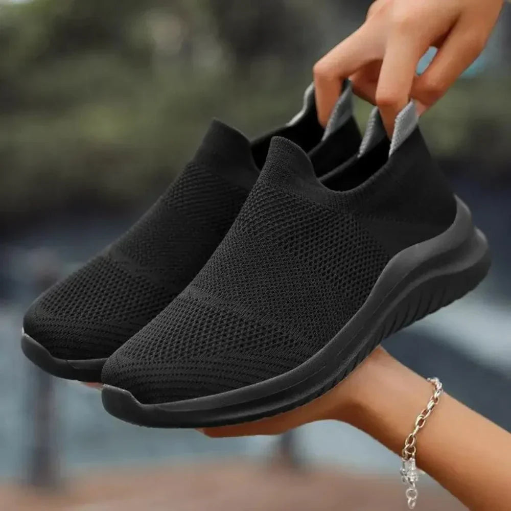 Sneakers ortopedyczne na wsiadanie | Ostateczny komfort | Stylowe i wspierające-35-Czarny-Trend Polska