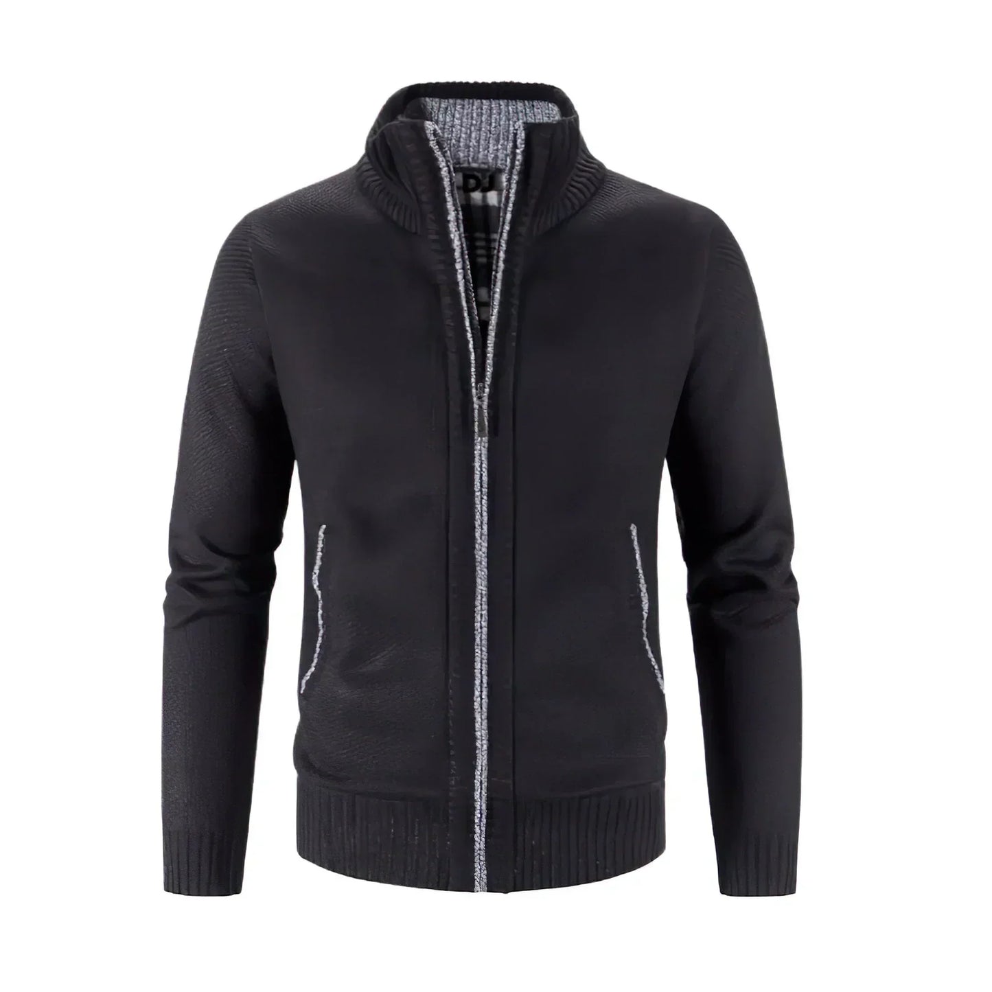 Men’s Chunky Knit Zip-Up Cardigan – Autumn and Winter Layer
