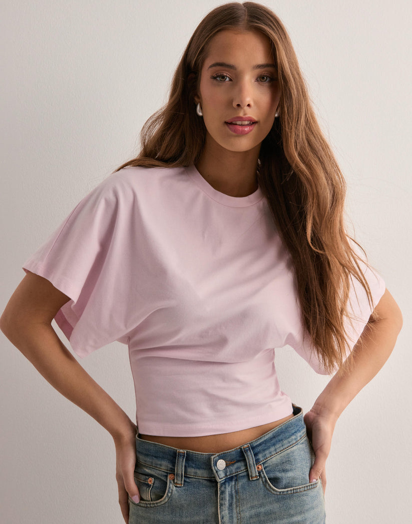 Women’s Cotton Batwing Sleeve Crop Top Summer Casual Fit