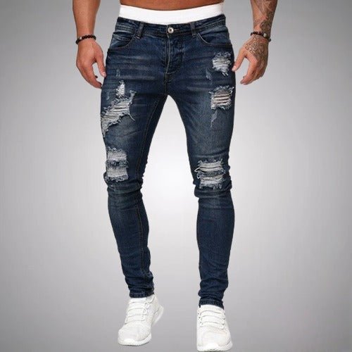 Men’s Stretch Ripped Jeans – Slim Fit Comfortable Stylish Durable Casual Everyday Denim