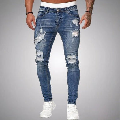 Men’s Stretch Ripped Jeans – Slim Fit Comfortable Stylish Durable Casual Everyday Denim