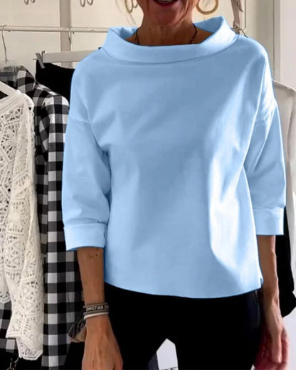 Sommer Damen langärmelige Bluse | Klarer Schnitt