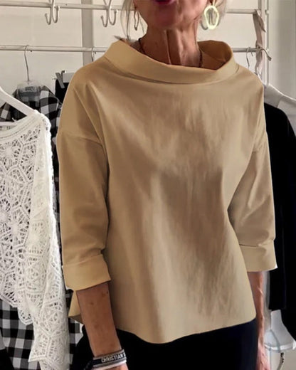 Sommer Damen langärmelige Bluse | Klarer Schnitt