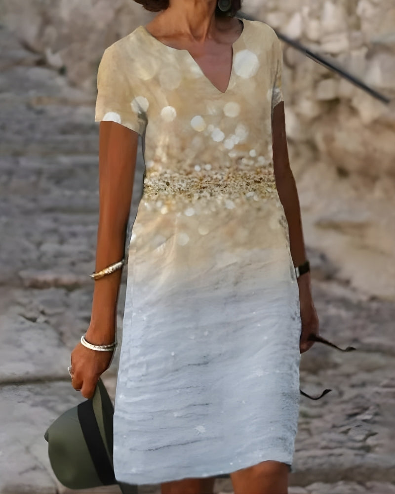 Sommerkleid Damen mit floralem Print | Midi