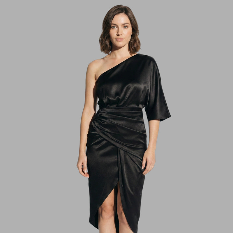 Camille - Women’s Elegant One-Shoulder Midi Dress