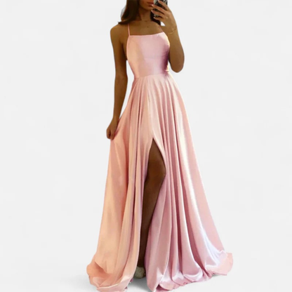 Soraya | Damen Maxi Kleid Für Hochzeitsgast Mit Schlitz Detail