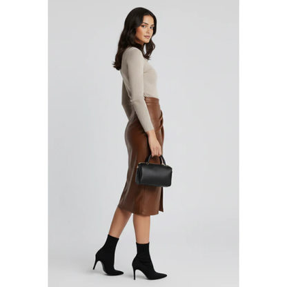Soraya | Damen Midirock Plissee Mit Schlitz