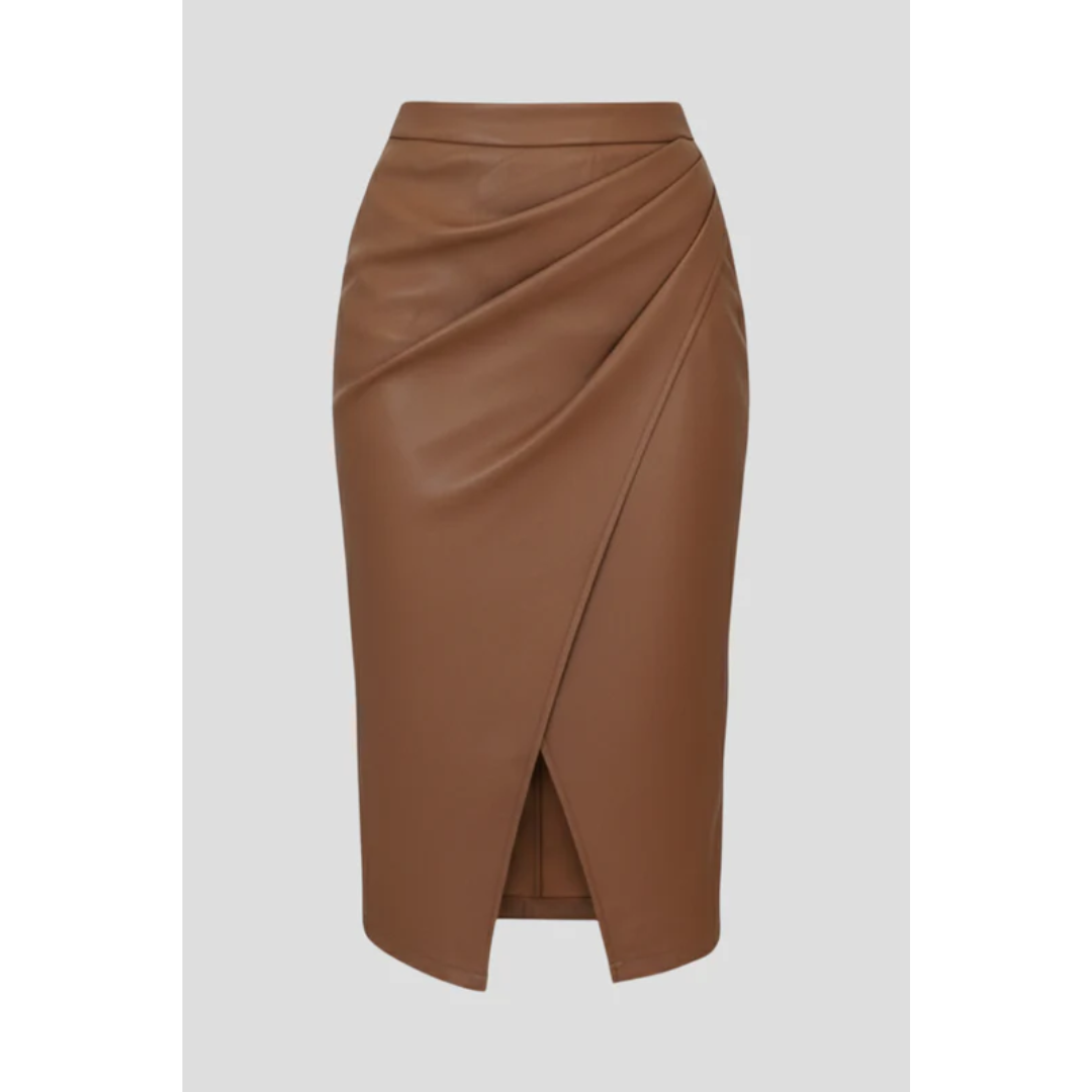 Soraya | Damen Midirock Plissee Mit Schlitz
