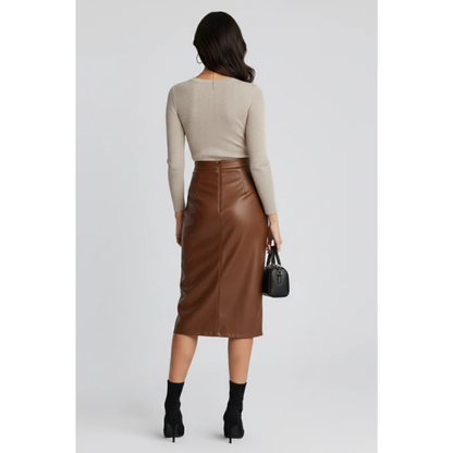 Soraya | Damen Midirock Plissee Mit Schlitz
