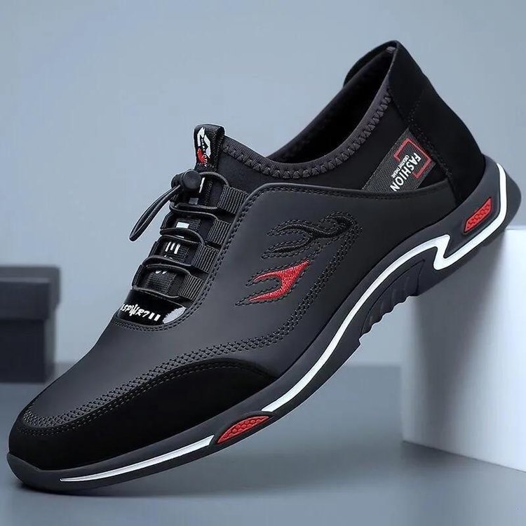 Sportowe męskie sneakersy - StrideLux-Czarny-39-Trend Polska