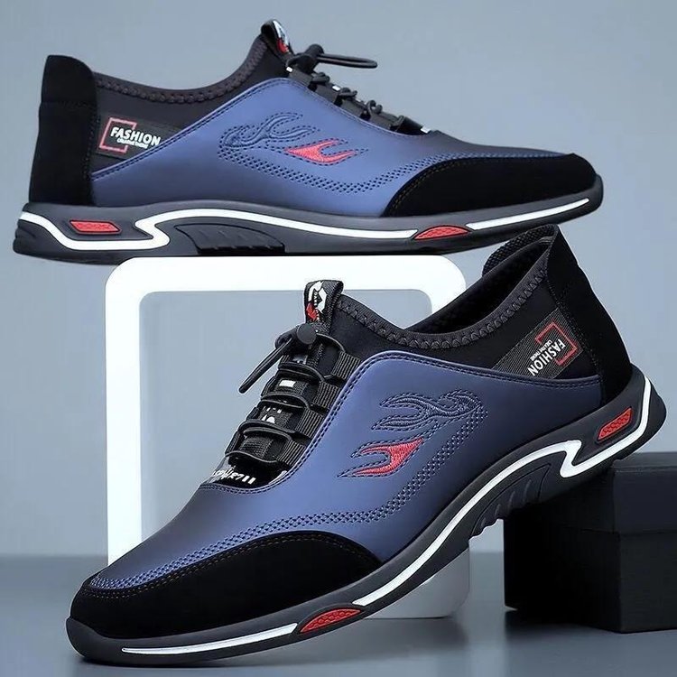 Sportowe męskie sneakersy - StrideLux-Niebieski-39-Trend Polska