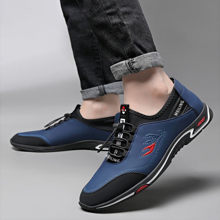 Sportowe męskie sneakersy - StrideLux-Niebieski-39-Trend Polska