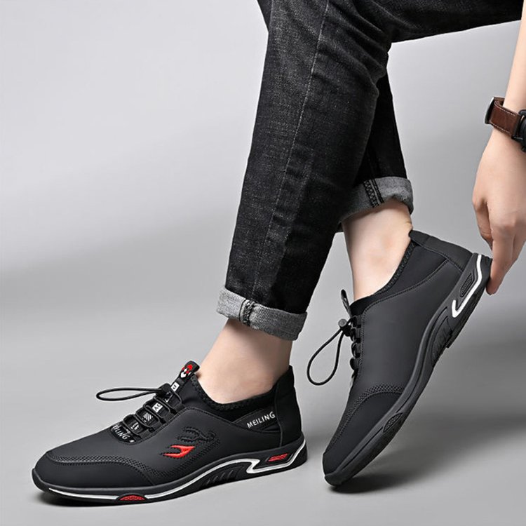 Sportowe męskie sneakersy - StrideLux-Niebieski-39-Trend Polska