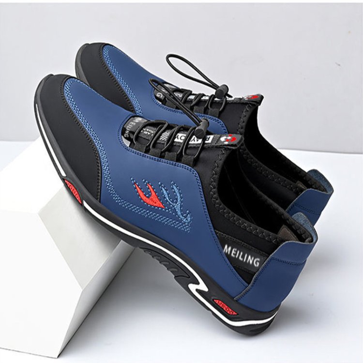 Sportowe męskie sneakersy - StrideLux-Niebieski-39-Trend Polska