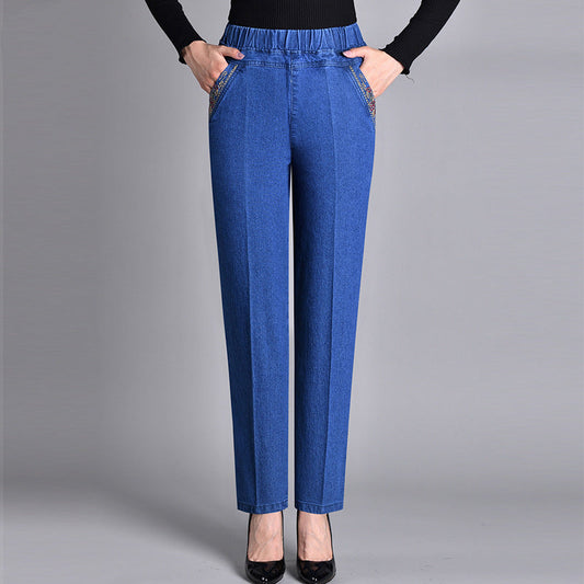Fali | Damenjeans mit Seitentaschen und elastischem Bund