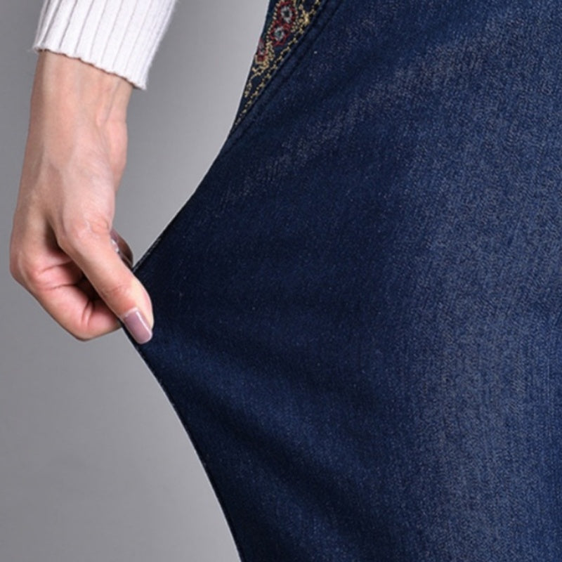 "Sophia® | Jeans para mujer con bolsillos laterales y cintura elástica" – Elegantes y cómodos para el uso diario✨