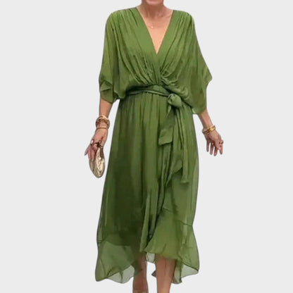 Patricia - Vestido com Laço e Detalhes Artesanais