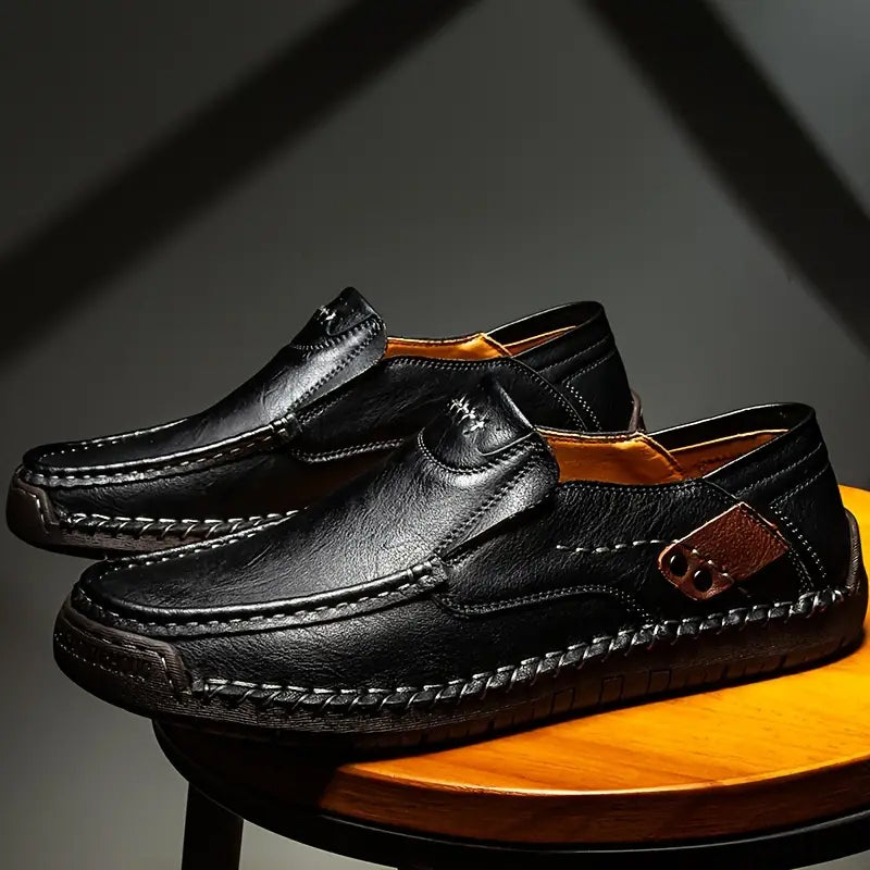 🔥Pustende kalveskinn🔥Klassiske, komfortable skinnsko for menn👞
