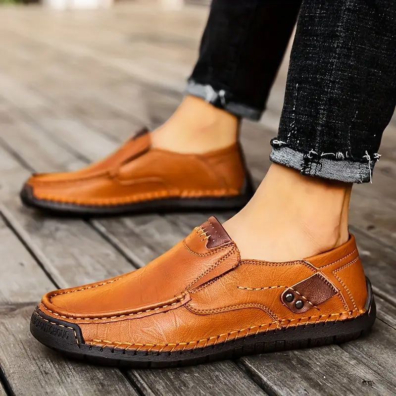 🔥Pustende kalveskinn🔥Klassiske, komfortable skinnsko for menn👞