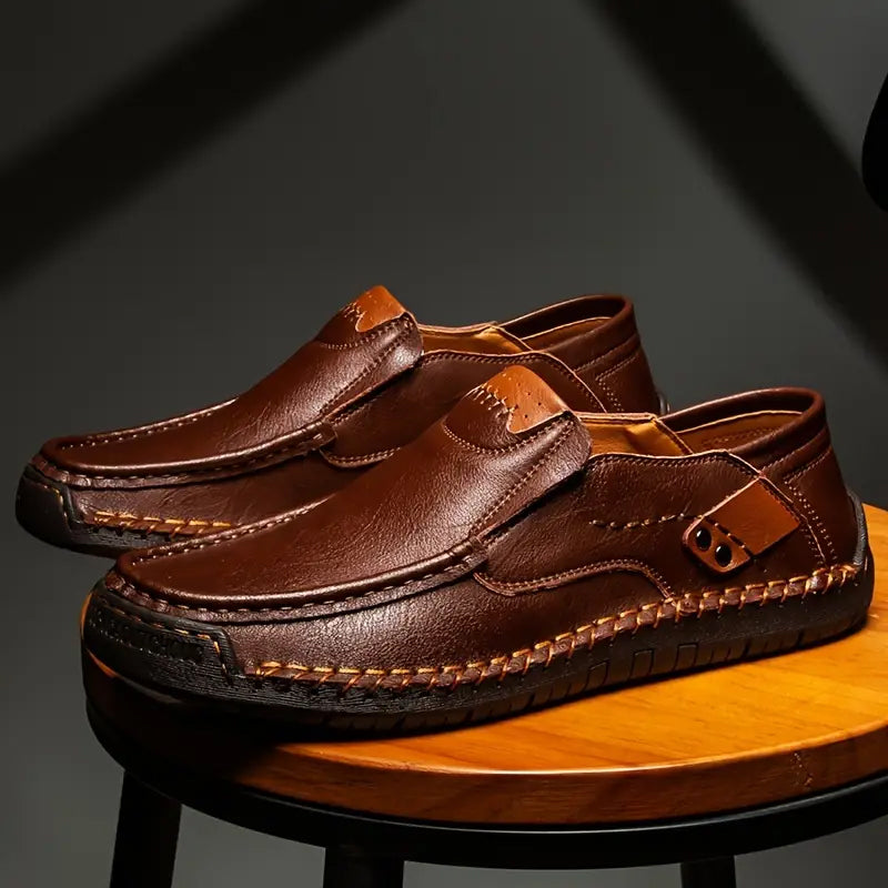 🔥Pustende kalveskinn🔥Klassiske, komfortable skinnsko for menn👞