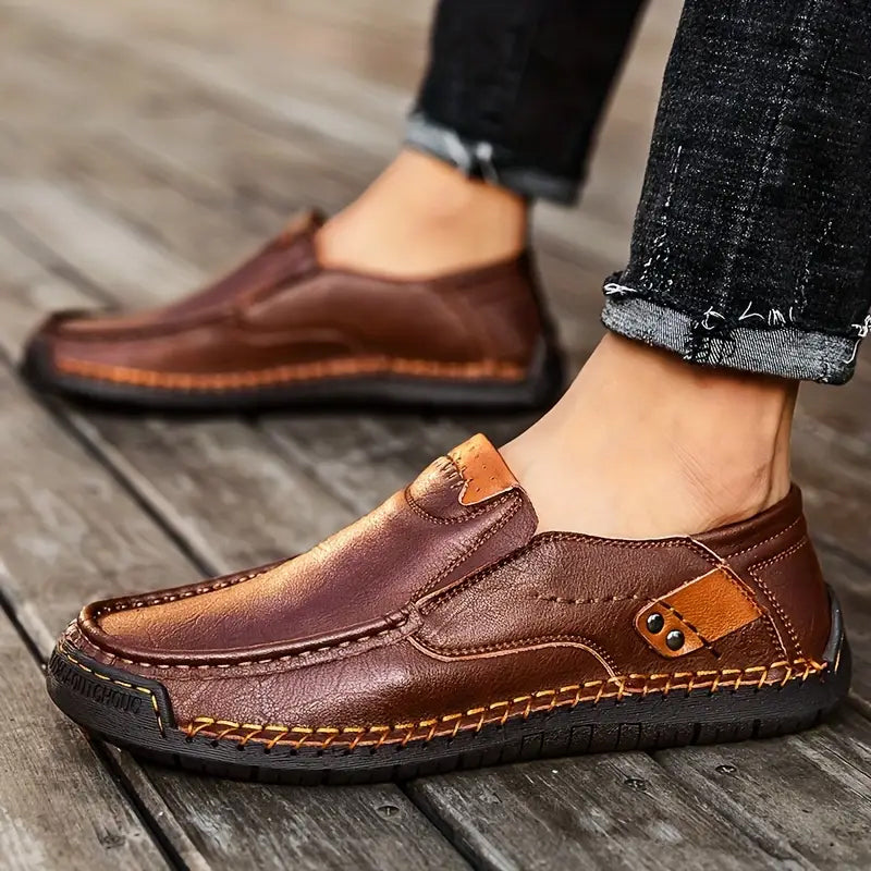 🔥Pustende kalveskinn🔥Klassiske, komfortable skinnsko for menn👞