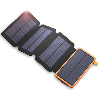 Solar power bank with 4 panels and 3 USB outputs – SunCore