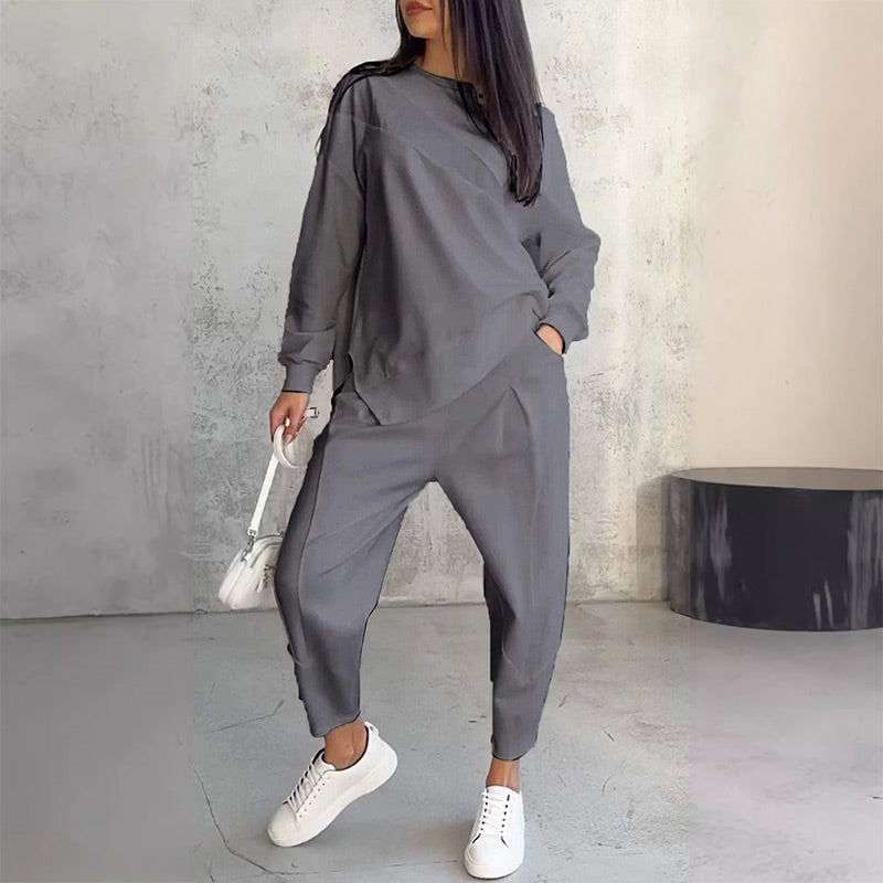 Ida – Fashionabelt sæt med iøjnefaldende sweatshirt og bukser