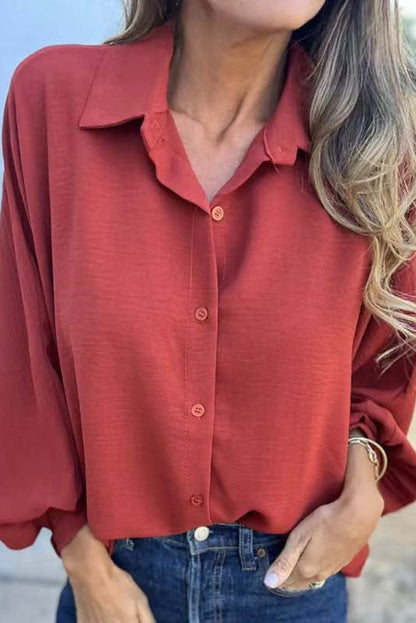 Nova | Soft Touch Lantern-Sleeve Shirt