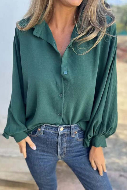 Nova | Soft Touch Lantern-Sleeve Shirt