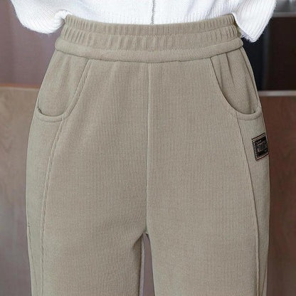 🔥 50 % RABAT! 💫 VARME DAMEBUKSER – Høj talje og fleecefor, optimal komfort til vinteren, ideelle til sport og fritid ❄️👖