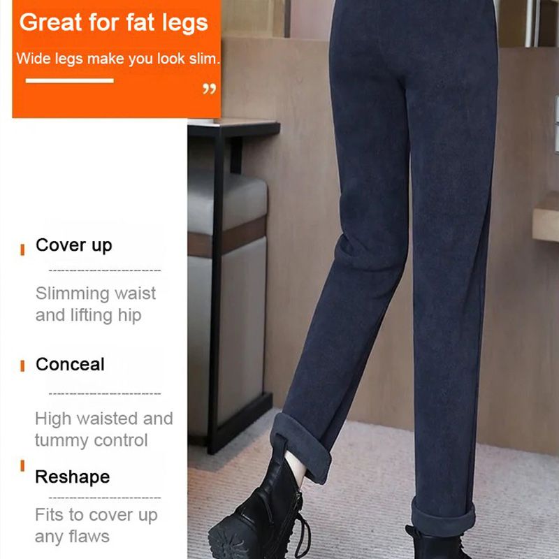 🔥 50 % RABAT! 💫 VARME DAMEBUKSER – Høj talje og fleecefor, optimal komfort til vinteren, ideelle til sport og fritid ❄️👖