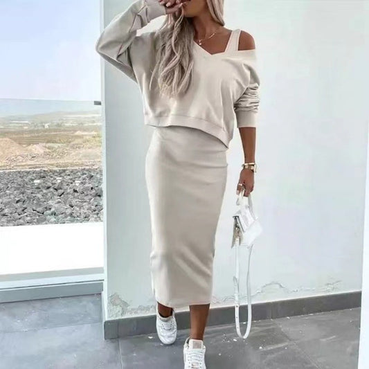 Damen Midi-Sweaterkleid Oversized