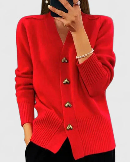 Elegant Cardigan — Button Details